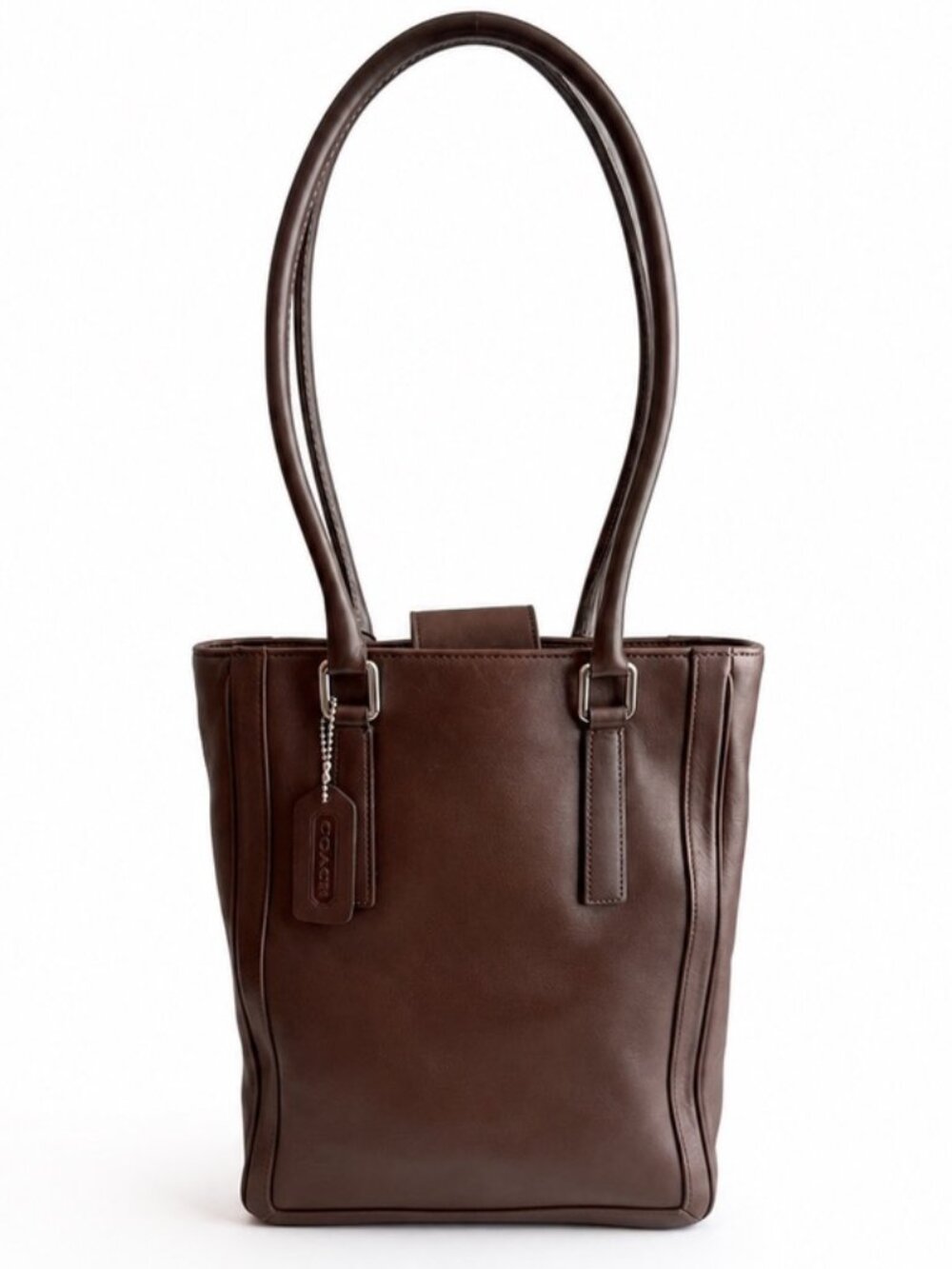 Vintage Coach 9422 Bonnie Cashin Legacy Slim Leather Tote Brown Leather USA 2001